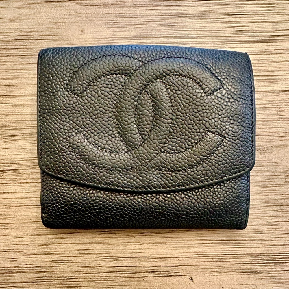 Authentic Chanel CC Logo Bifold Wallet